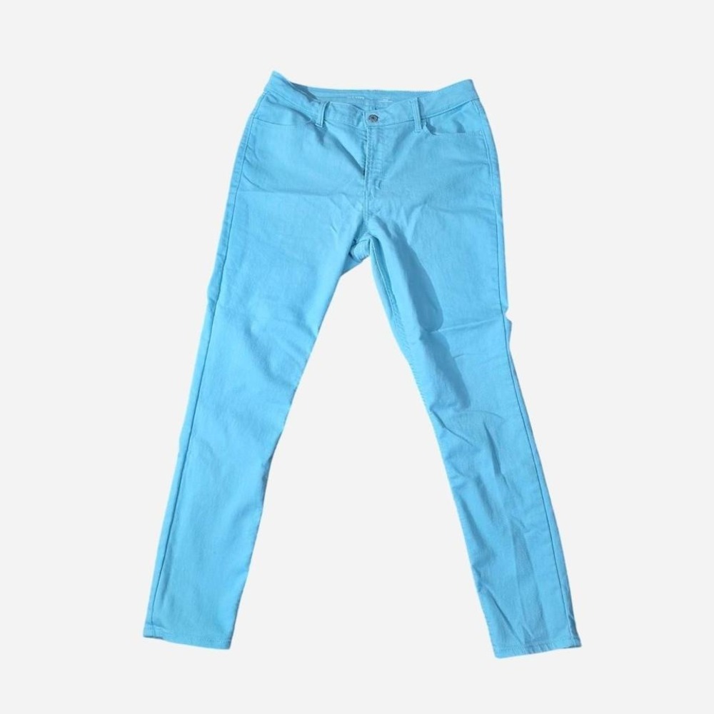 Old Navy WOW‎ Super Skinny Jeans Womens 12 Short Teal Blue Stretch